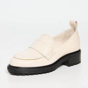 AEYDE cream loafers